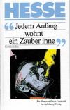 Hesse, Jedem Anfang wohnt ein Zauber inne.